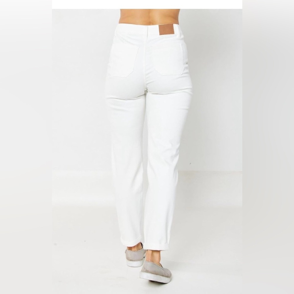 Judy Blue White Drawstring Jeans - Picture 2 of 9